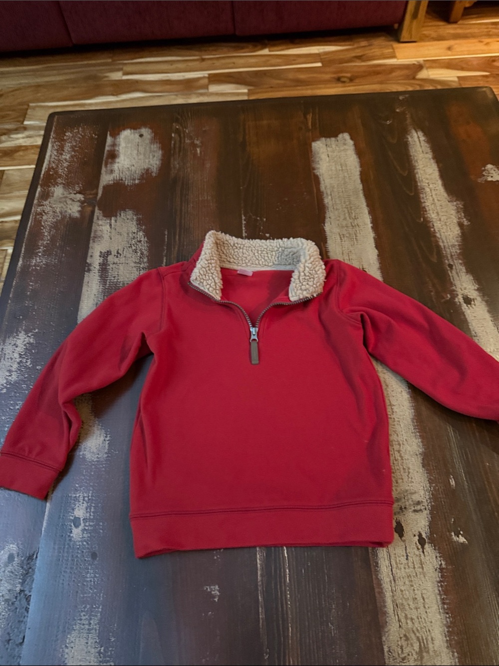 Carter's Red Jacket with Cream Sherpa Lining
